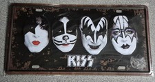 KISS TIN SIGN ** 12" X 6" **