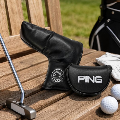 Black blade putter mallet - black,