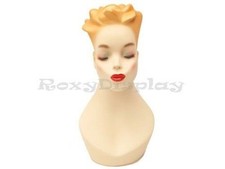 2PCS Female Fiberglass Mannequin Head Bust Vintage Style Display #Y4G X2