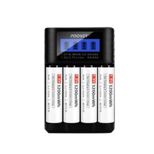 Lithium-ion AA Batteries 3200mWh Rechargeable LR6 Li-ion Battery 1.5V/Charger