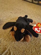 TY BEANIE BABY - RARE- DOBY THE DOBERMAN DOG- RETIRED WITH TAGS, fee mini doby