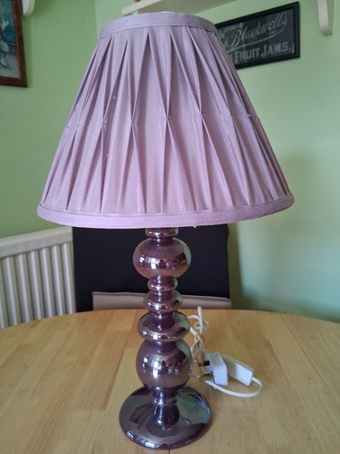 Mauve matalic lamp - mauve,