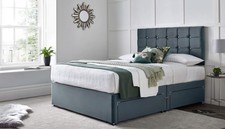 ORTHOPAEDIC DIVAN BED SET WITH MATTRESS AND HEADBOARD 3FT 4FT6 Double 5FT King