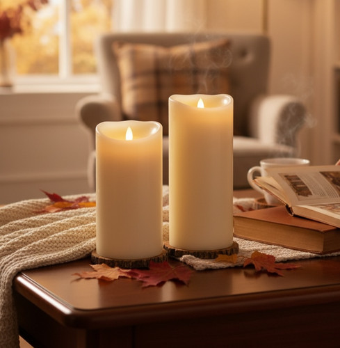 Ivory real wax - ivory, flameless