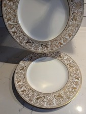 WEDGWOOD Bone China Gold Florentine (W4219) 6" Sside plates x 3