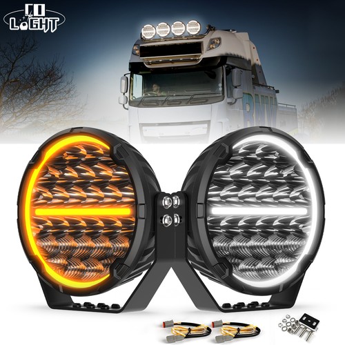Pair black led driving - 9",
