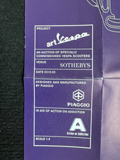 Sotherbys Programme/Booklet and Poster Of Commissioned Vespa Art  2000