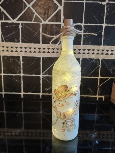 Snowman bottle light - bottle,
