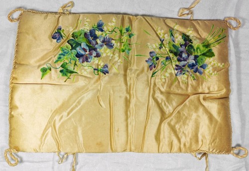Antique silk satin large pin - silk,