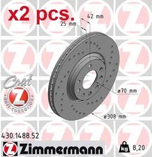 Pcs front brake disc rotos - x2,