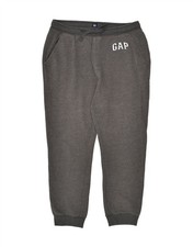 GAP Mens Graphic Tracksuit Trousers Joggers Large Grey Cotton BM23