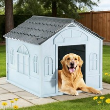 Outdoor Large Dog Kennel Grey