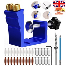 Pocket Hole Jig Kit Dowel Drill Joinery Screw Carpenters Woodwork Angle Tool Set