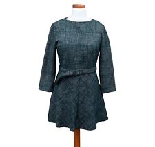 Zara Dress Dark Green 60s Style Retro Mod 12