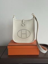 Hermes Mini Evelyne Cream Gold