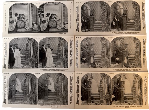 Vintage comic stereoview - vintage,