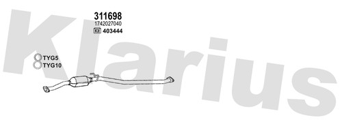 Klarius 311698 catalyst type - 311698,
