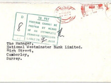 Qeii birmingham postage due - qeii,