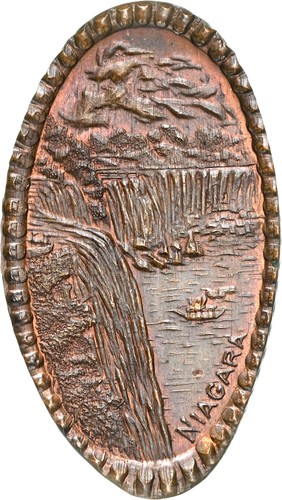 Niagara falls elongated 1906 - niagara,