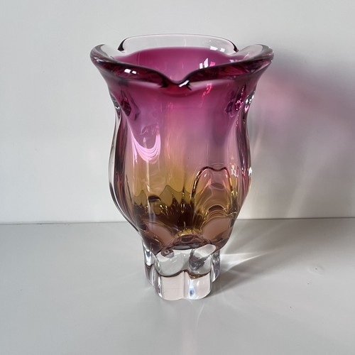 Czech chribska art glass - czech, vase