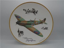Vickers Supermarine Spitfire Plate Royal Doulton by Brian Knight 10 1/4 inch 