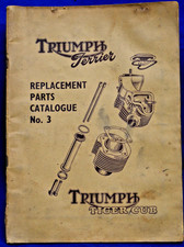original Triumph Terrier Tiger Cub parts catalog spares list