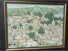 Vintage Indian Village Scene