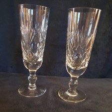 Lovely Pair Of Royal Brierley Bruce  Champagne Flutes - Etched on bottom.