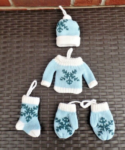 Miniature knitted set of - miniature,
