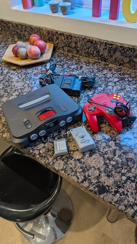N64 console red expansion - console,