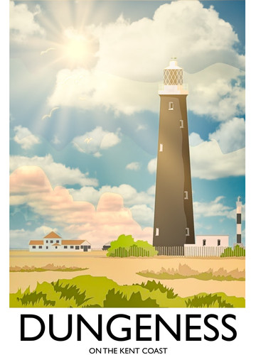 Dungeness lighthouse poster - dungeness,