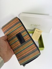 Vintage Graffiti Golunski Striped Wallet – Colourful Zip Organizer – Unused