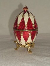 Atlas Editions Enamelled Faberge Egg "Harlequin" Trinket Box - CG A21