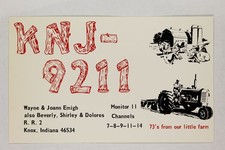KNJ-9211 QSL Card Knox Indiana