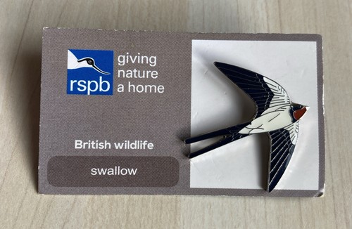 Rspb pin badge - badge, swallow