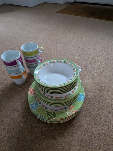 Melamine green pattern - pc,