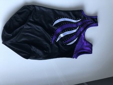 Girls, Dance Costume, Black, Purple, 10A