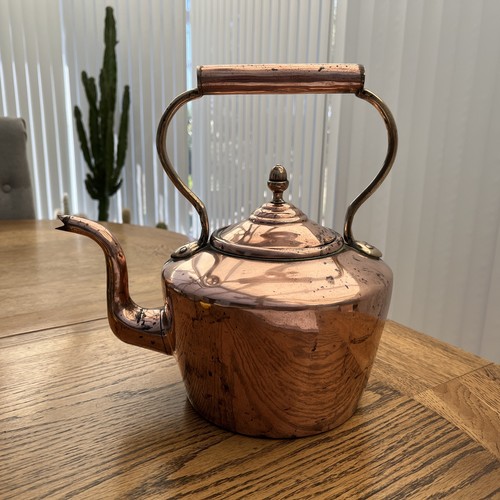 Large victorian copper kettle - victorian,