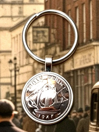 Half penny keyring - half, your