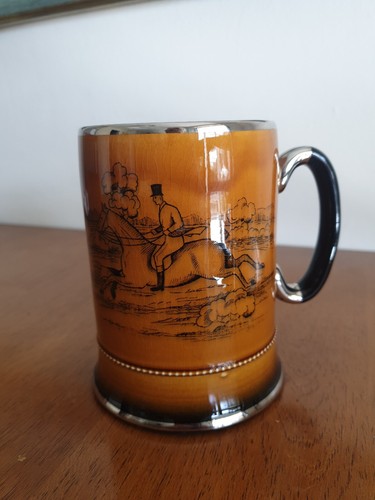 Tankard hunting scene - ,