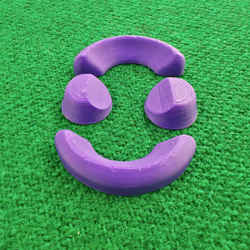 Set purple bowls wedges - set, 4