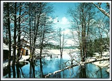 Vintage finland winter river - vintage,