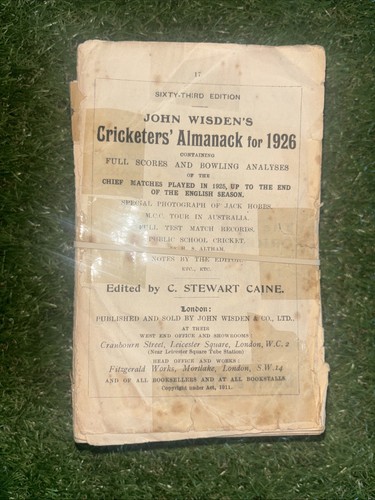 Wisden cricketers almanack - wisden, cricketers'