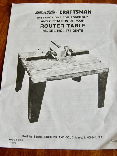 Owner manual sears craftsman - manual,