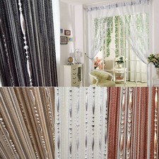 UK Crystal Glass Chain Bead Door Curtain Curtain String Door Room Divider Window