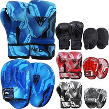 MCD Kids Boxing gloves and Focus Pads Junior Mitts Children Gel Pad MMA Gloves