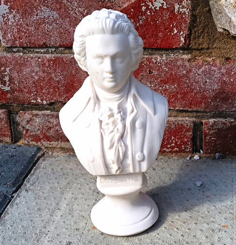 Mozart white bust - mozart,