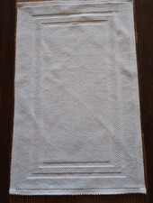 The White Company Bath Mat Rug 82x52cm Bathroom Very Pale Blue Textured Cotton
