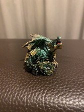 Mini Dragon Statue with Colourful Scales Gothic Mythic Fantasy Ornament Figurine
