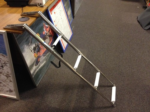 Stainless boat ladder transom - ladder,